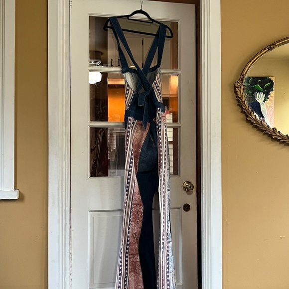 FREE PEOPLE DENIM OVERALLS - Picture 4 of 7